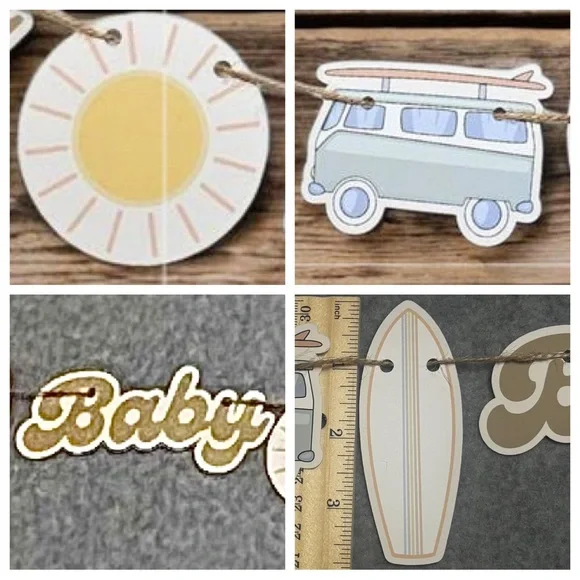 Baby Shower Decor “Baby on Board” includes 2 Banners & a Cake Topper - Picture 4 of 14